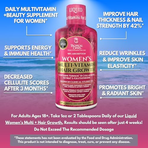 Premium Liquid Multivitamin for Women | Sugar Free Women’s Multivitamin | 100+ Vitamins, Minerals & Herbs Promote Anti-Aging, Heart, Brain & Bone Health |98% Absorption Rate | Non-GMO | 32 Serv