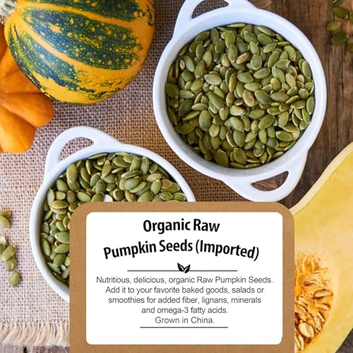 Organic Raw Pumpkin Seeds to Eat 2.8lb - Bulk Unsalted Pepitas No Shell | Whole Natural Snacks for Keto - High in Fiber - USDA Certified | Non-Gmo | Gluten Free | Vegan