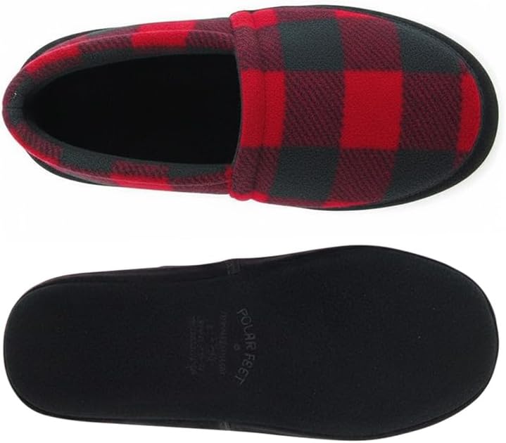 Men Perfect Mocs Fleece House Slippers Moccasin-Style Suede Sole