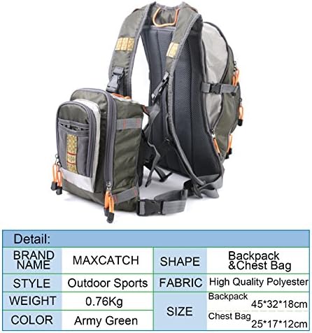 M MAXIMUMCATCH Maxcatch Fly Fishing Vest Pack for Men and Women Adjustable Outdoor Fishing (Vest/Sling Pack/Backpack)