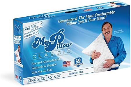 MyPillow Bedding Bed Pillows for Sleeping Standard Size, Perfect for Back, Stomach or Side Sleepers - My Pillow Classic Pillow [Standard, Firm]