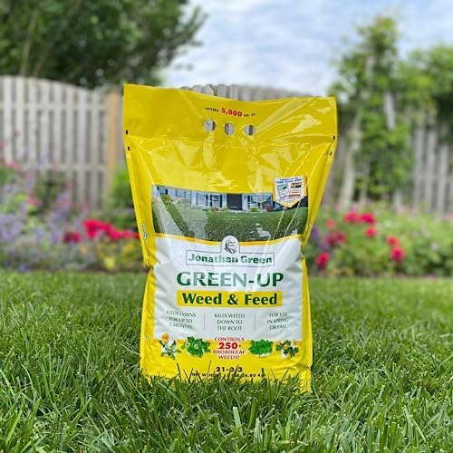 Jonathan Green (12345) Green-Up Weed & Feed - 21-0-3 Grass Fertilizer & Weed Killer (15,000 Sq. Ft.)