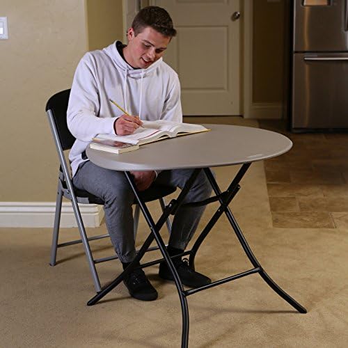 LIFETIME 80230 Folding Round Table, 29" x 36"/33"