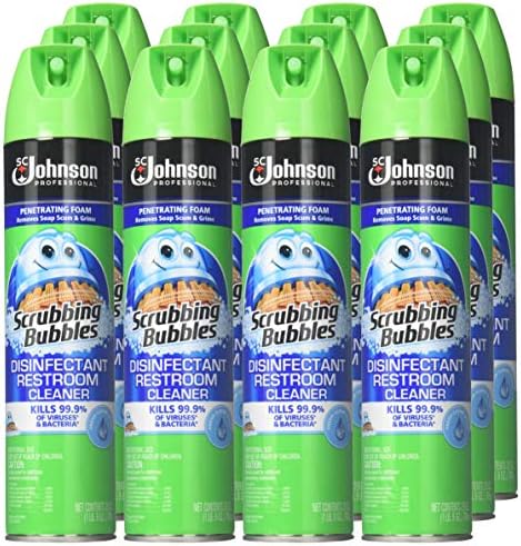 Scrubbing Bubbles Professional Disinfectant Restroom Cleaner, 25 Oz (Pack of 12)