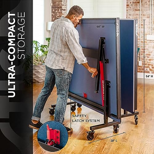 STIGA Advantage Series Indoor Ping Pong Table, Foldable Table Tennis Table - 13, 15, 18, and 25mm Tabletops - Quickplay 10 Minute Assembly - Playback Mode - Recreational- to Tournament-Level