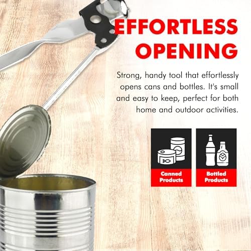 Chef Craft Select Can Opener with Tapper, 6.5 inches in length, Nickle Plated