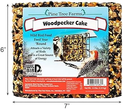 Pine Tree Farms Woodpecker Seed Cake, 2.5 lbs., Qty. 8