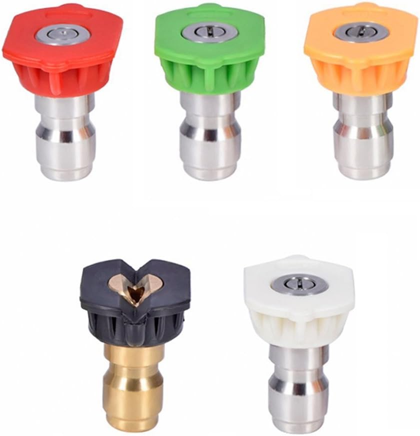 Twinkle Star Pressure Washer Nozzle Tips Multiple Degrees, 1/4 INCH (2.5 GPM) | 1/4 Inch Power Washer Nozzle Tips Set, Pressure Washing Tips Set
