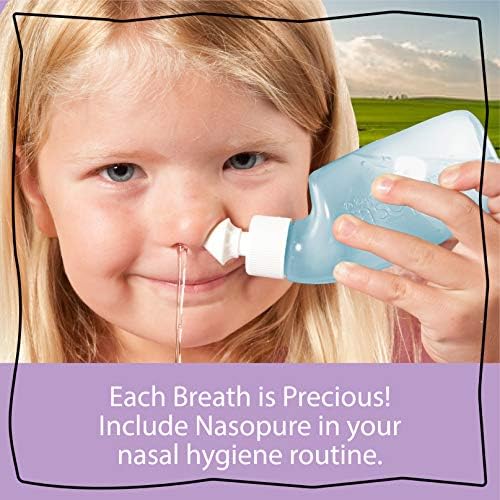 DR HANA'S NASOPURE Nasal Wash, “The Nicer Neti Pot” Little Sampler Sinus Wash Kit, Comfortable Rinse, 4 Oz