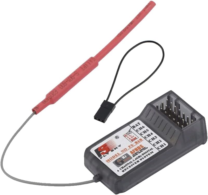 FS-R6B 2.4G 6 Channel Receiver Radio Model Remote Control Receiver for RC Car FS-i10, FS-i8, FS-i6X, FS-i6, S-TH9X, FS-T6, FS-CT6B, FS-T4B, FS-GT2