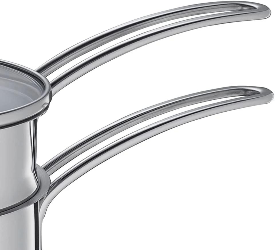 Küchenprofi Double Boiler/Bain Marie Set with Glass Lid, 1.6 Quart, 5.5" Diameter