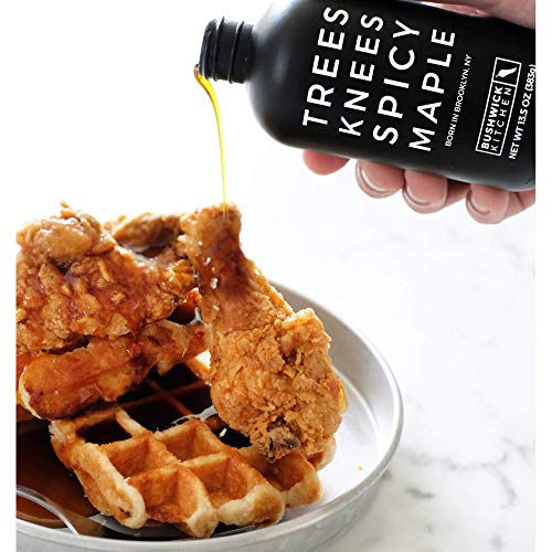 Trees Knees Spicy Maple Syrup, 11.5oz Grade A Organic Maple Syrup | Grade A Organic Maple Syrup - Habanero Infused - Made in the USA - Chicken, Bacon, Waffles & Breakfast Sandwiches