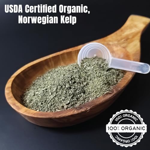 Dogzymes Organic Norwegian Kelp for Pets, a Valuable Nutrition Source Rich in Iodine to Support Gland Function, Especially The Thyroid (3 Pound)