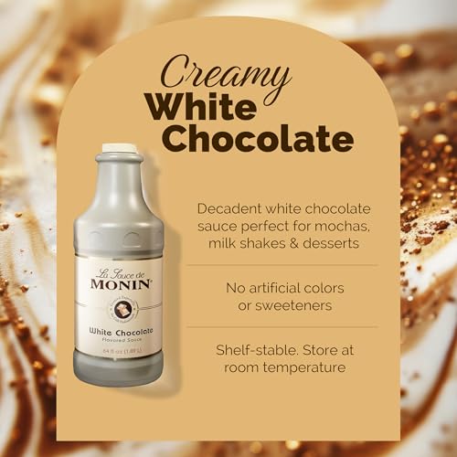 Monin - Sugar Free Dark Chocolate Sauce, Velvety and Rich, Great for Desserts, Coffee, and Snacks, Gluten-Free (64 Ounce)