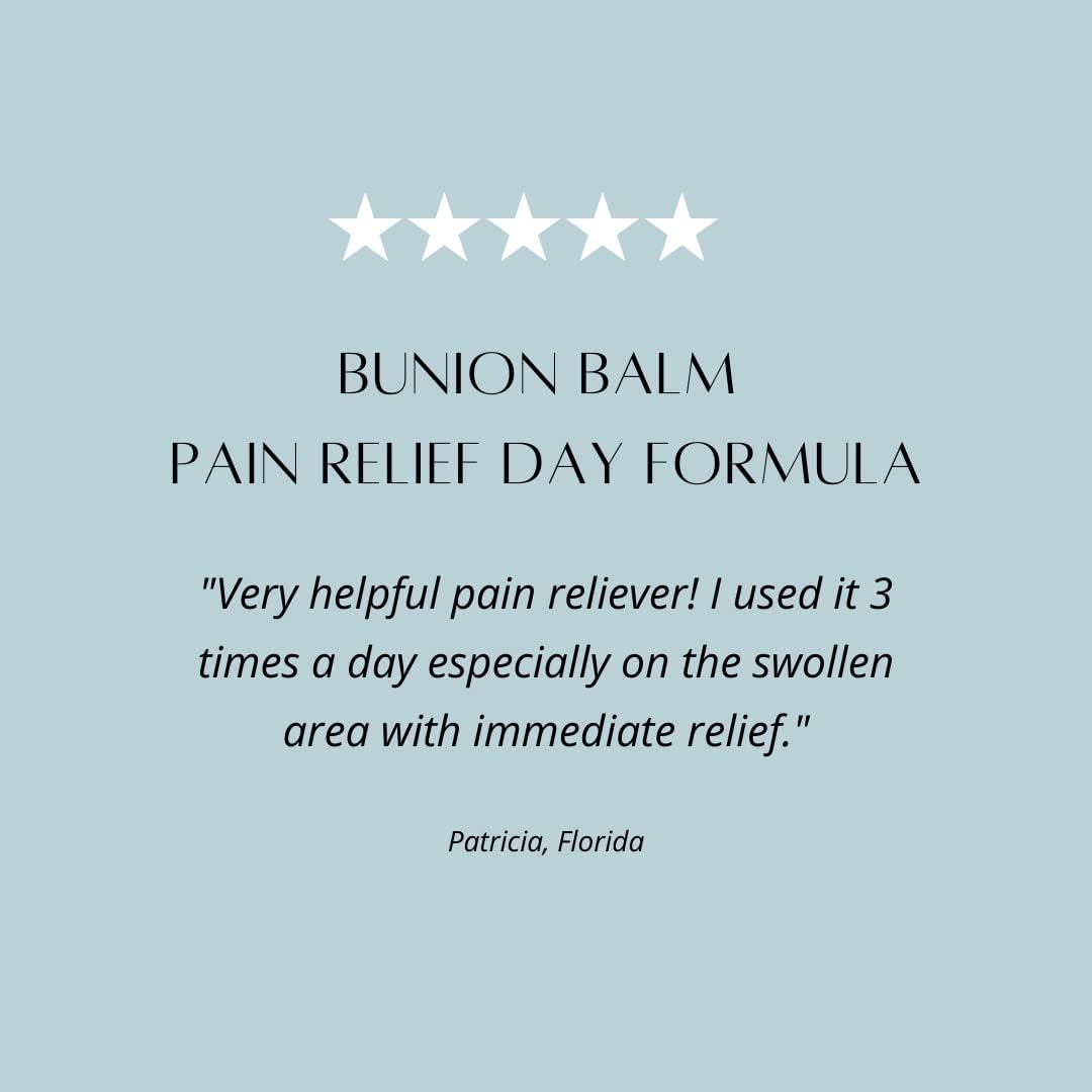 Bunion Balm Day Cream for Sensitive Bunions, Arnica and Menthol, Step 1 | Natural Hallux Valgus Salve for Daily Comfort