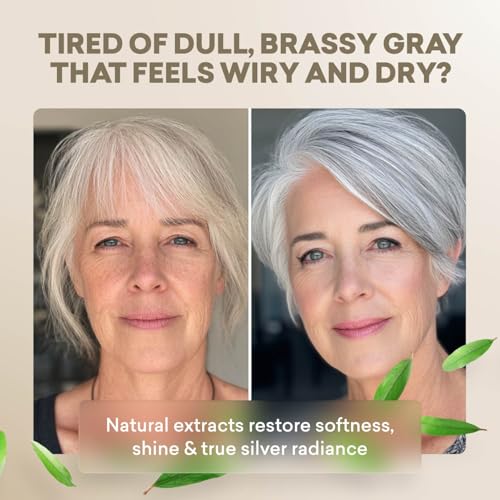Just Nutritive Gray Hair Shampoo | Gray Hair Treatment | Just Natural Hair Care | Natural Shampoo 16 Oz