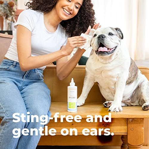 Oxyfresh Advanced Ear Cleanser for Dogs & Cats – Fast Acting Pet Ear Wash | Gentle Ear Cleanser for Dogs Works Great for Routine Dog Ear Wash and