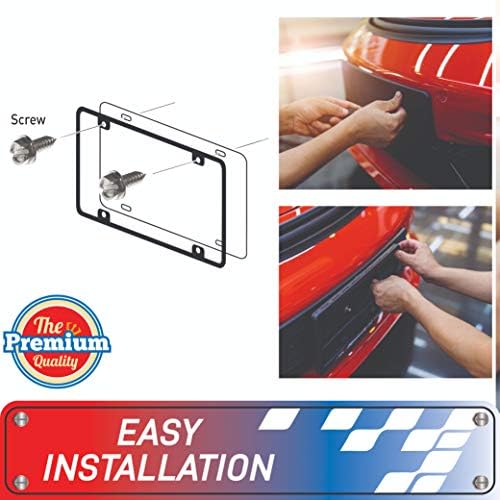 USA Fastener Stainless Steel Screws | Rust Proof, Chrome Locking Screws Set of 4 for License Plate Security to Secure Frames and Covers