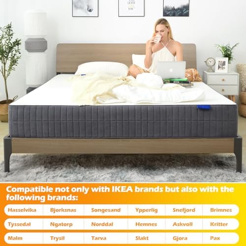 116791 110789 Mounting Plates Replacement for IKEA Bed Frame Brackets Part | 116791 (2X Mounting Plate) and 110789 (6X Screws) Spare Hardware Parts