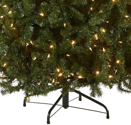 National Tree Company 7.5ft Pre-Lit North Valley Spruce Christmas Tree | 550 LED Lights, 1, 346 Tips, 10 Light Functions, Foot Pedal, Includes Stand