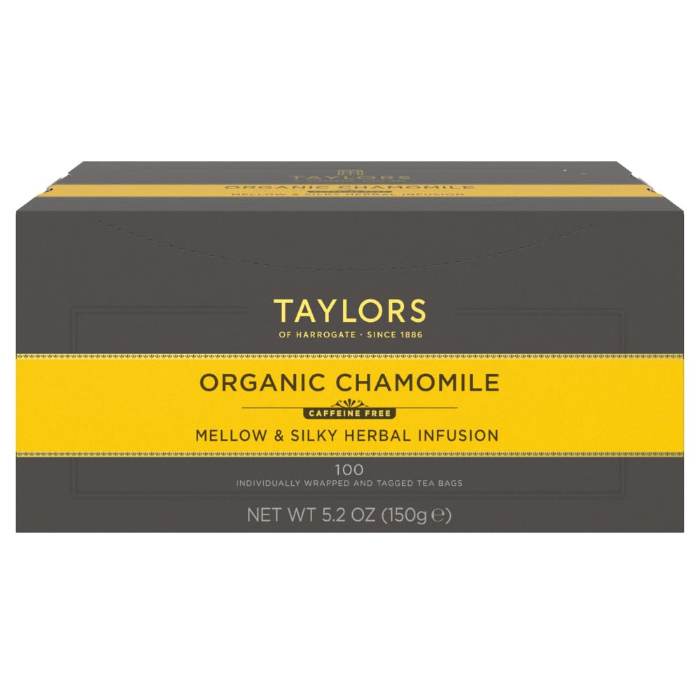 Taylors of Harrogate Green Tea with Lemon, Individually Wrapped Bags, 20 Count (Pack of 1), Citrussy, Mellow and Light, Caffeinated, Enjoy Hot or Iced, 20 Teabags