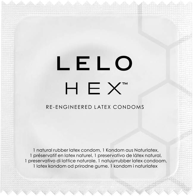 LELO HEX Original - Ultra Thin Condoms, Increased Strength, 12 Pack | This ultra thin condom offers increased strength without reducing sensation, for comfortable, reliable protection.