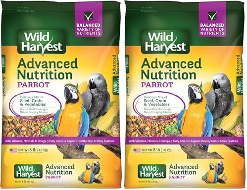 Wild Harvest Advanced Nutrition Parrot 8 Pounds, Seed, Grain And Vegetable Mix