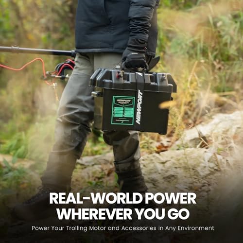 Newport Trolling Motor Smart Battery Box Power Center with USB and DC Ports, Medium
