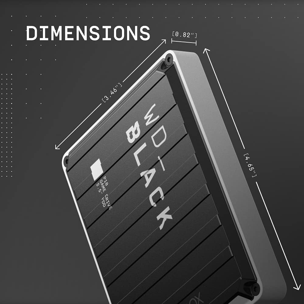 WD_BLACK 4TB P10 Game Drive, Portable External Hard Drive, Works with Playstation, Xbox, & PC - WDBA3A0040BBK-WESN