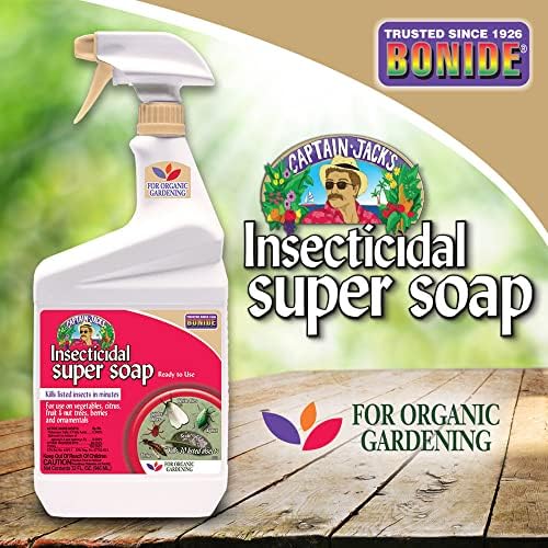 Bonide Captain Jack's Insecticidal Super Soap, 32 oz Ready-to-Use Spray For Organic Gardening and Outdoor Plants | Ready-to-Use Spray