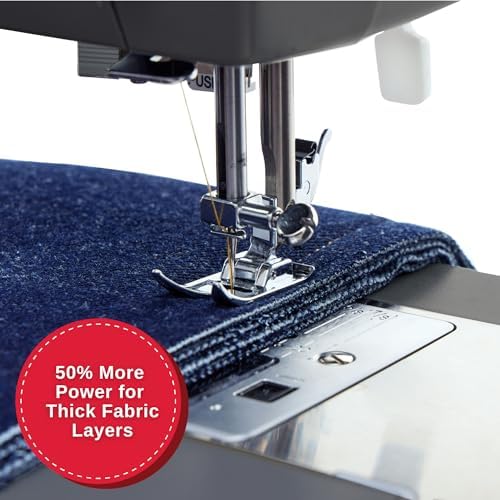 SINGER® Heavy Duty 4452 (Grey) High Speed Sewing Machine + Accessories | 32 Built-In Stitches Deliver 110 Stitch Applications | 50% More Power for Thick Fabrics, 1100 Stitches/Min, 1-Step Buttonhole | Accessories, 32 Built-In Stitches Deliver 110 Stitch…