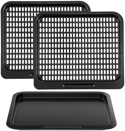 Air Fryer Drip Pan and Cooking Tray for Instant Vortex Plus10 QT,3 Pcs Replacement Parts,Accessories for Instant Vortex Plus 10 Quart Air Fryer