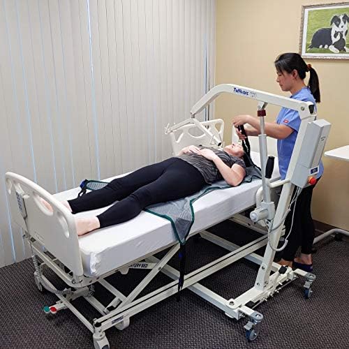 Electric Patient Lift - Rhino Lift with Manual Low Base - with Universal Divided Leg Sling(Large), 450 lb. Weight Capacity.
