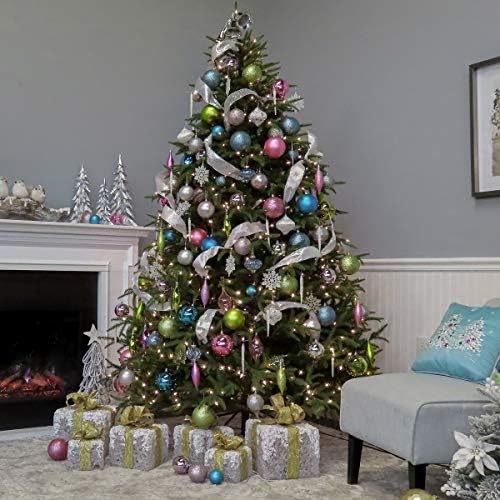 National Tree Company 7.5ft Pre-Lit Fraser Grande Artificial Christmas Tree | 1,000 Clear Lights, 3,719 Tips, Includes Stand, Green
