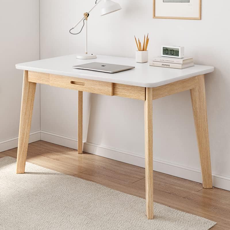 IOTXY Solid Wood Writing Desk - Home Office Laptop Computer Table, Walnut