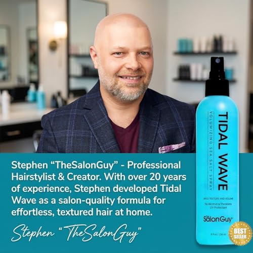 THESALONGUY Tidal Wave Sea Salt Spray for Hair – Volumizing & Texturizing Beach Wave Spray for Men & Women | Matte Finish, Light Hold