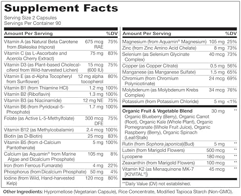 NATURELO Multivitamins for Teenage Girls/Boys, 120 Capsules