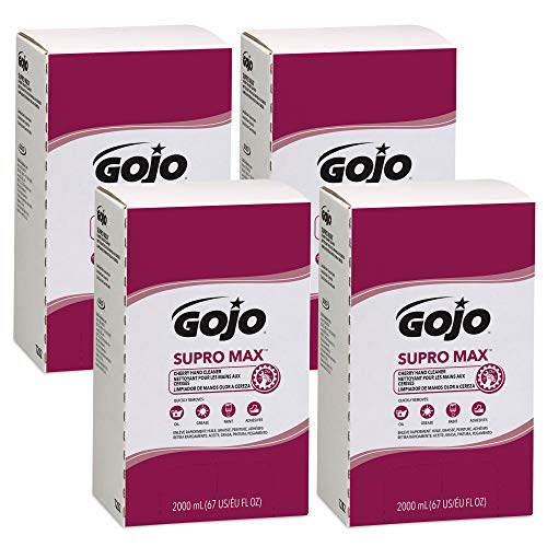 GOJO PRO TDX Supro Max Hand Cleaner Refill, Citrus, 4ct x 2000 mL-7272-04 | Citrus Scent Hand Cleaner and PRO TDX Push-Style Dispenser (7272-04)