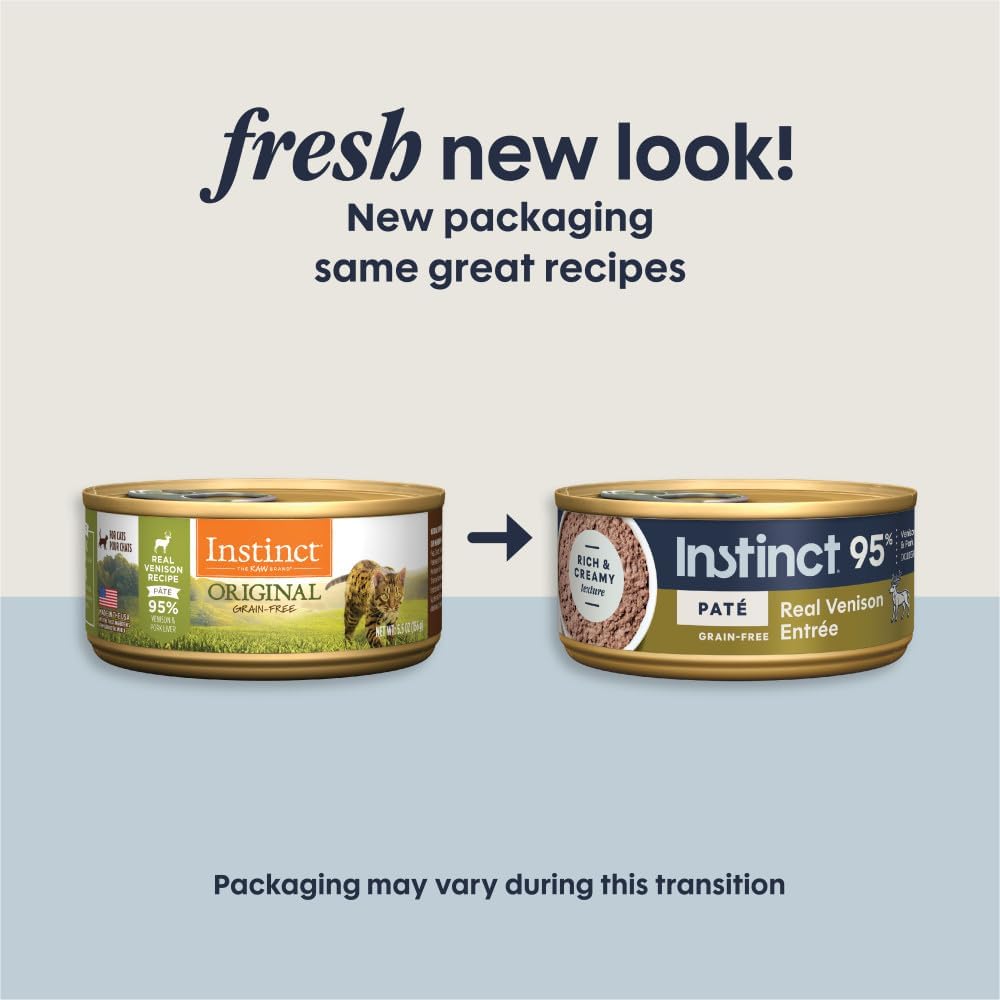 Instinct Original Grain Free Real Rabbit Recipe Natural Wet Canned Cat Food, 3 oz. Cans (Case of 24) | Rich & creamy pate texture, high protein, real rabbit, whole-food ingredients, grain-free, hydration support
