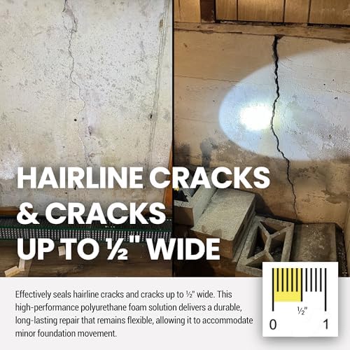 RadonSeal Complete DIY Foundation Crack Repair Kit, Urethane Sealant