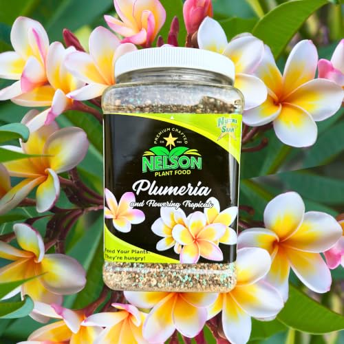 Nelson Plumeria Plant and All Flowering Tropicals Food Ferns Orchids Lilys In Ground Container Patio Grown Granular Fertilizer NutriStar 5-30-5 (4 lb)