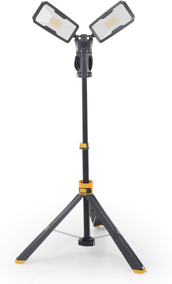 LUTEC Upgraded 5000K 15000 LM 105 W LED Work Light with Telescoping Tripod