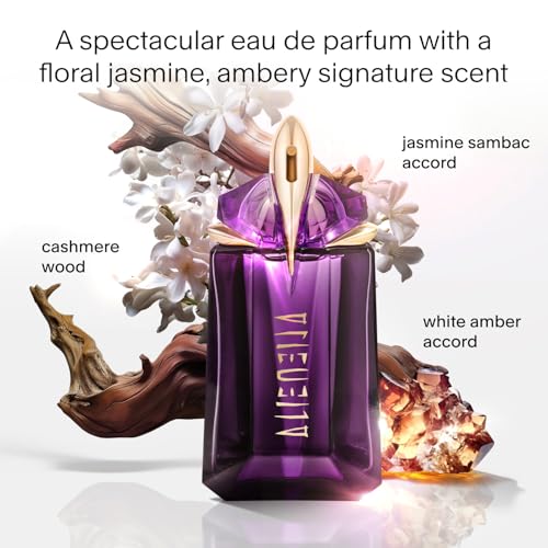 Mugler Alien Eau de Parfum - Long Lasting Floral Woody Womens Perfume | Fragrance With Jasmine, Cashmeran Wood & Amber - Bold Feminine Fragrance Perfect for Daily Wear- Refillable Bottle