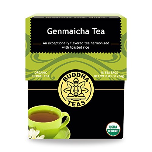Buddha Teas - Organic Sencha Green Tea - For Health & Wellbeing - Japanese Green Tea - With Antioxidants & Minerals - Clean Ingredients - Caffeinated - OU Kosher & Non-GMO - 18 Tea Bags (Pack of 1)