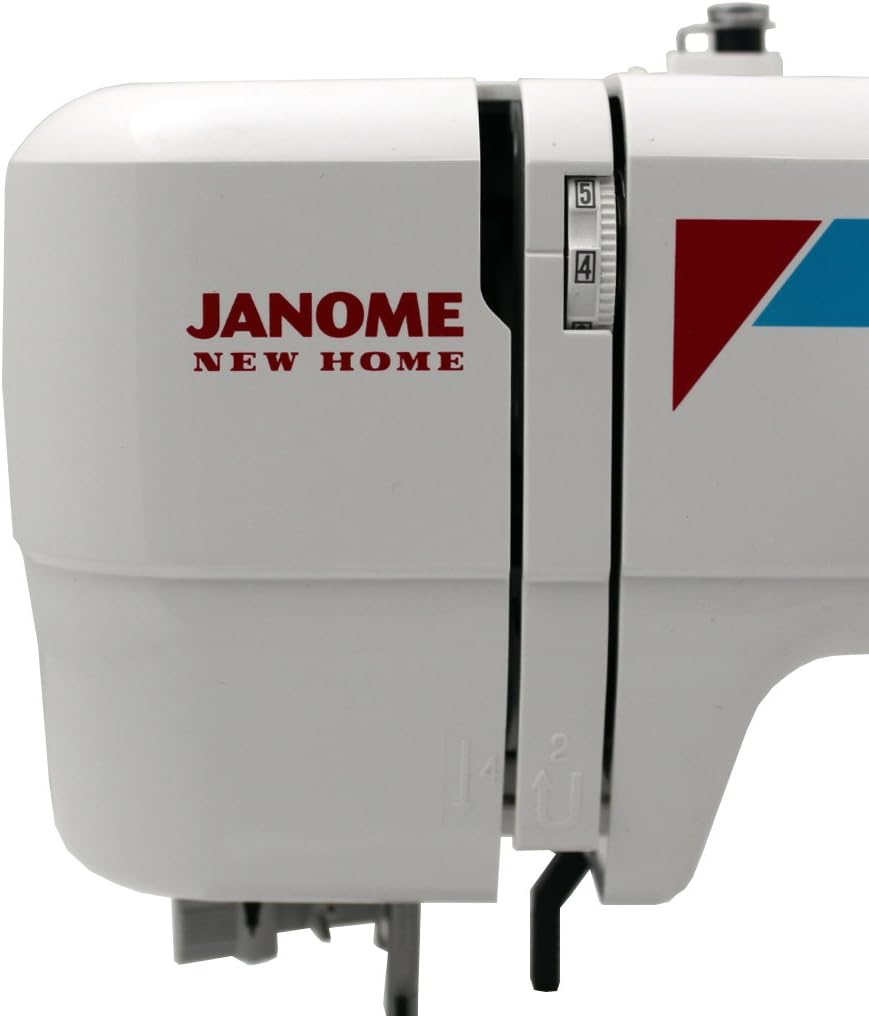 Janome MOD-19 Easy-to-Use Sewing Machine with 19 Stitches, Automatic Needle Threader and 5-Piece Feed Dogs,white