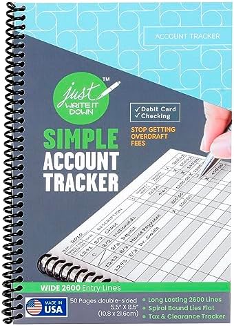 The Superior Register's Premium Check Book Register & Debit Card Ledger Notebook - Checking Account Register, Business Ledger