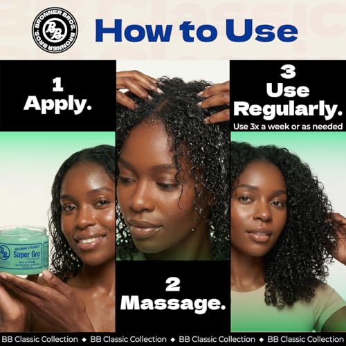 Bronner Bros Maximum Strength Super Gro Hair Grease & Scalp Treatment, 6oz | Hair Dress for Dry Scalp, Breakage Support, Shine & Healthy Hair