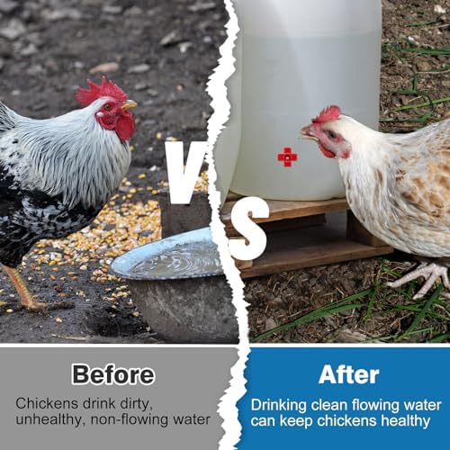 20 Pack Chicken Waterer Nipples for Chicks to Chickens with Drill Bits | Water Saving Design, Easy Install Leakproof Poultry Watering System, Chicken Coop Accessories, Quail Water Feeder