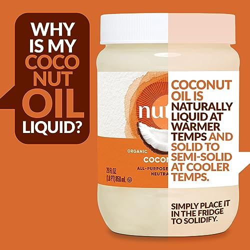 Nutiva Organic Steam Refined Oil, Coconut, 128 Fl Oz