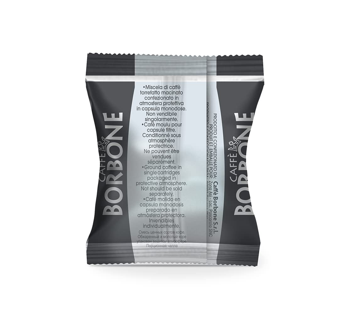 Caffè Borbone Miscela Nera Espresso Pods Compatible with Nespresso Original Machines, Dark Roast Black Blend, 100 Count Espresso Coffee Pods